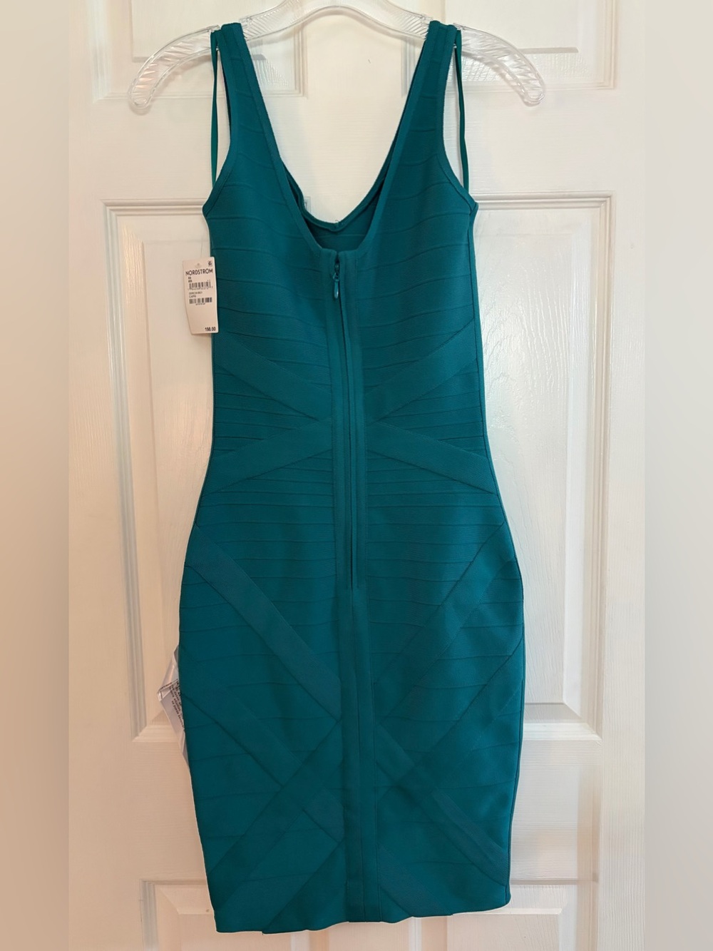 Dress The Population NWT Teal Bodycon Bandage Dress XS - Picture 5 of 10